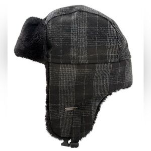 Snotek Plaid Trapper Hat with Faux Fur